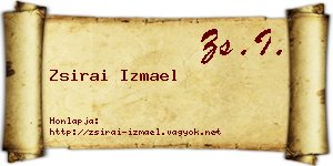 Zsirai Izmael névjegykártya